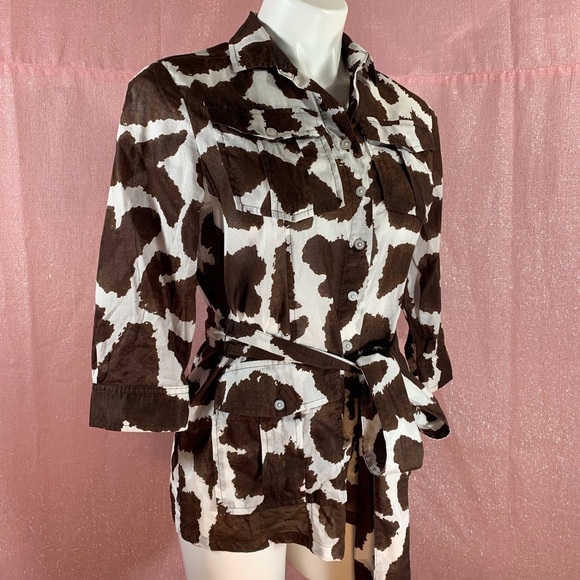 NWOT Liz Claiborne Animal Print Jacket Top - Picture 1 of 5